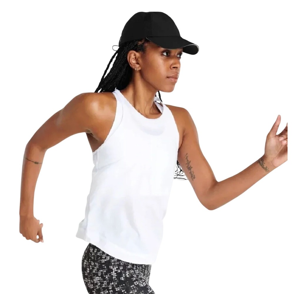 Sweaty Betty Breathe Easy Running Tank Women S White Racerback Mesh SB8023